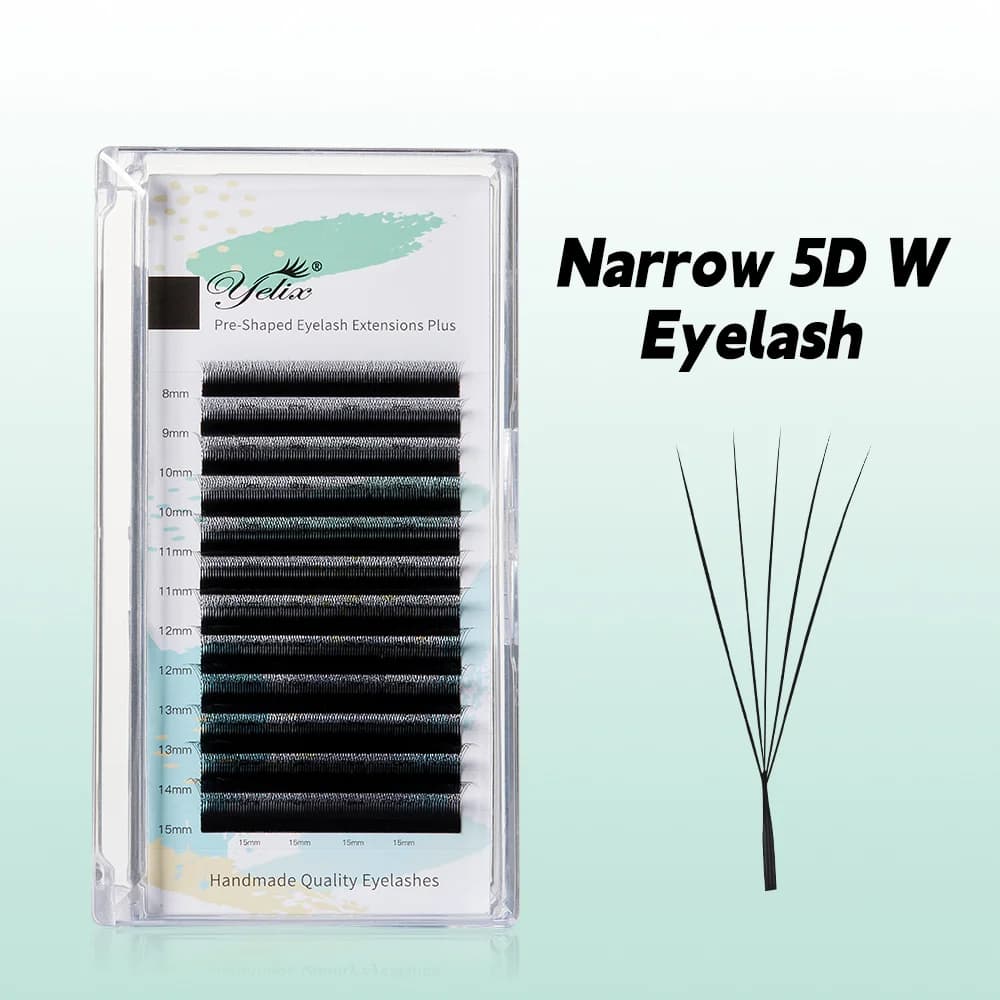 Bulu Mata Volume Kipas Kecil Bentuk W/V Sempit 3D/4D/5D