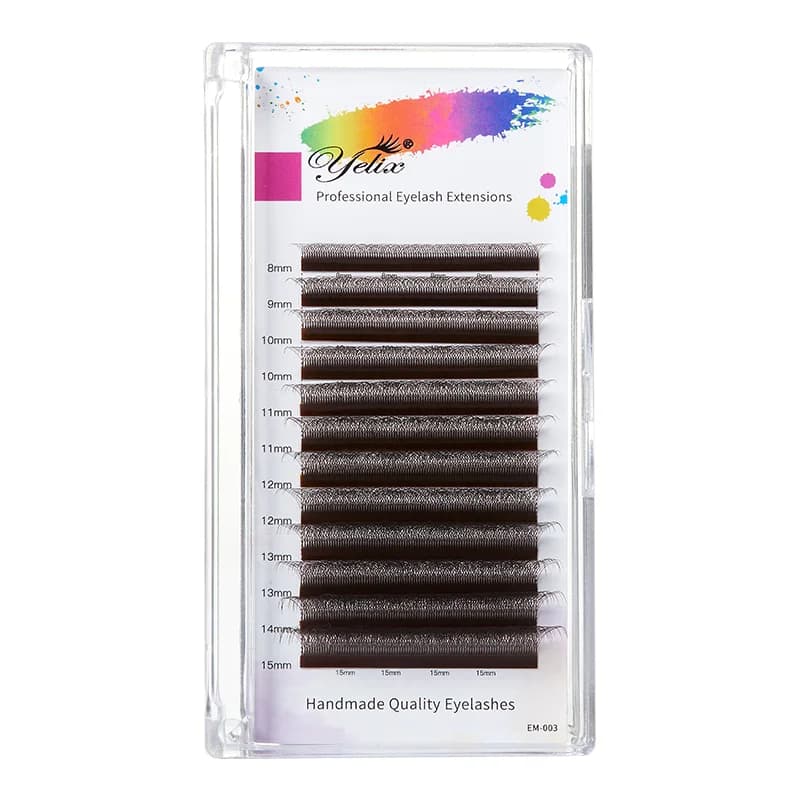 Ekstensi Bulu Mata Kipas Premade Bentuk W 2D-5D Coklat