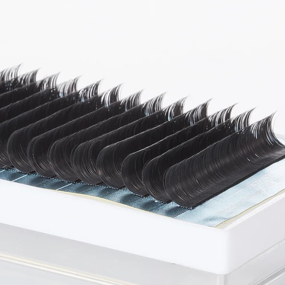 Sambungan Bulu Mata Cashmere Rata Bentuk Elips Hujung Terbelah