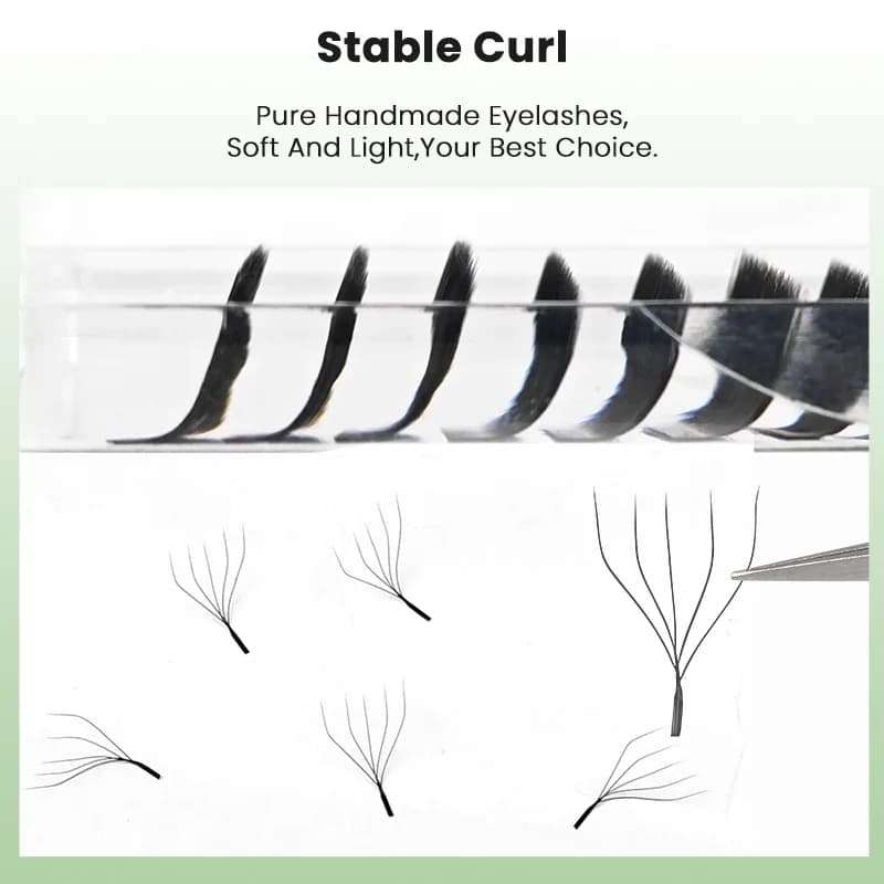 Sambungan Bulu Mata Volume Kipas Praset W-Bentuk 5D