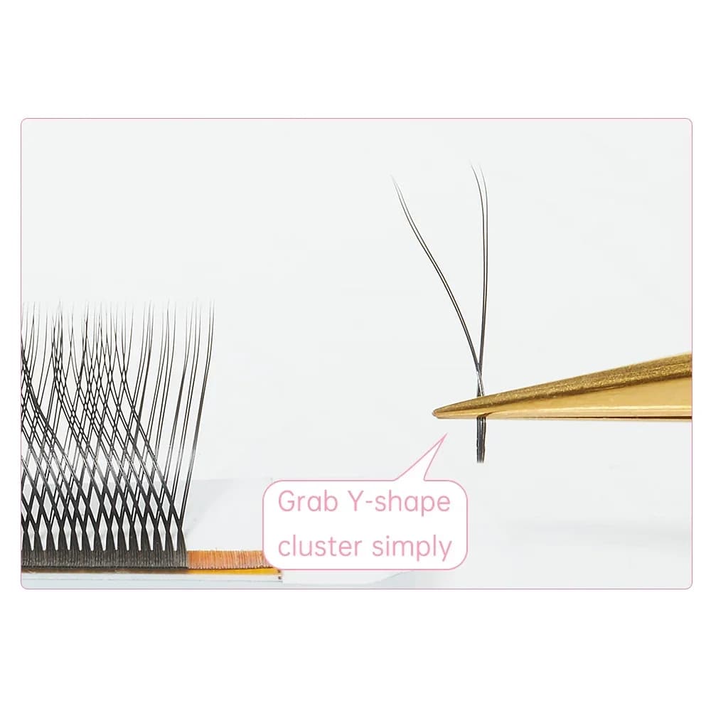Sambungan Bulu Mata Kipas Praset Y Shape YY 0.05mm Lengkung C