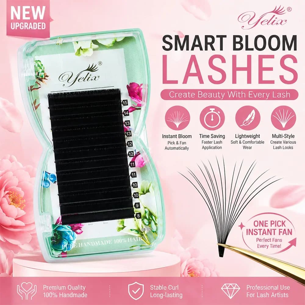 Bulu Mata Campuran Panjang Smart Bloom Mudah Fanning