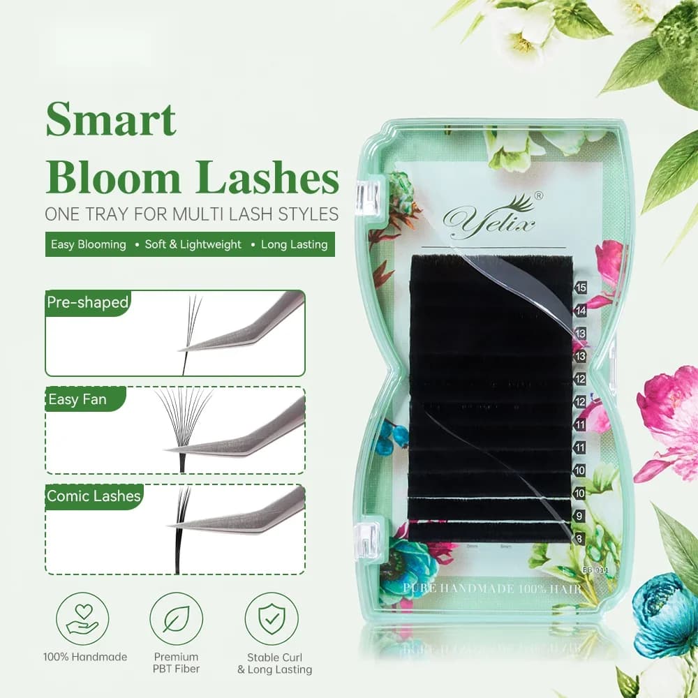 Sambungan Bulu Mata Volume Fan Premade W-Shape Smart Bloom