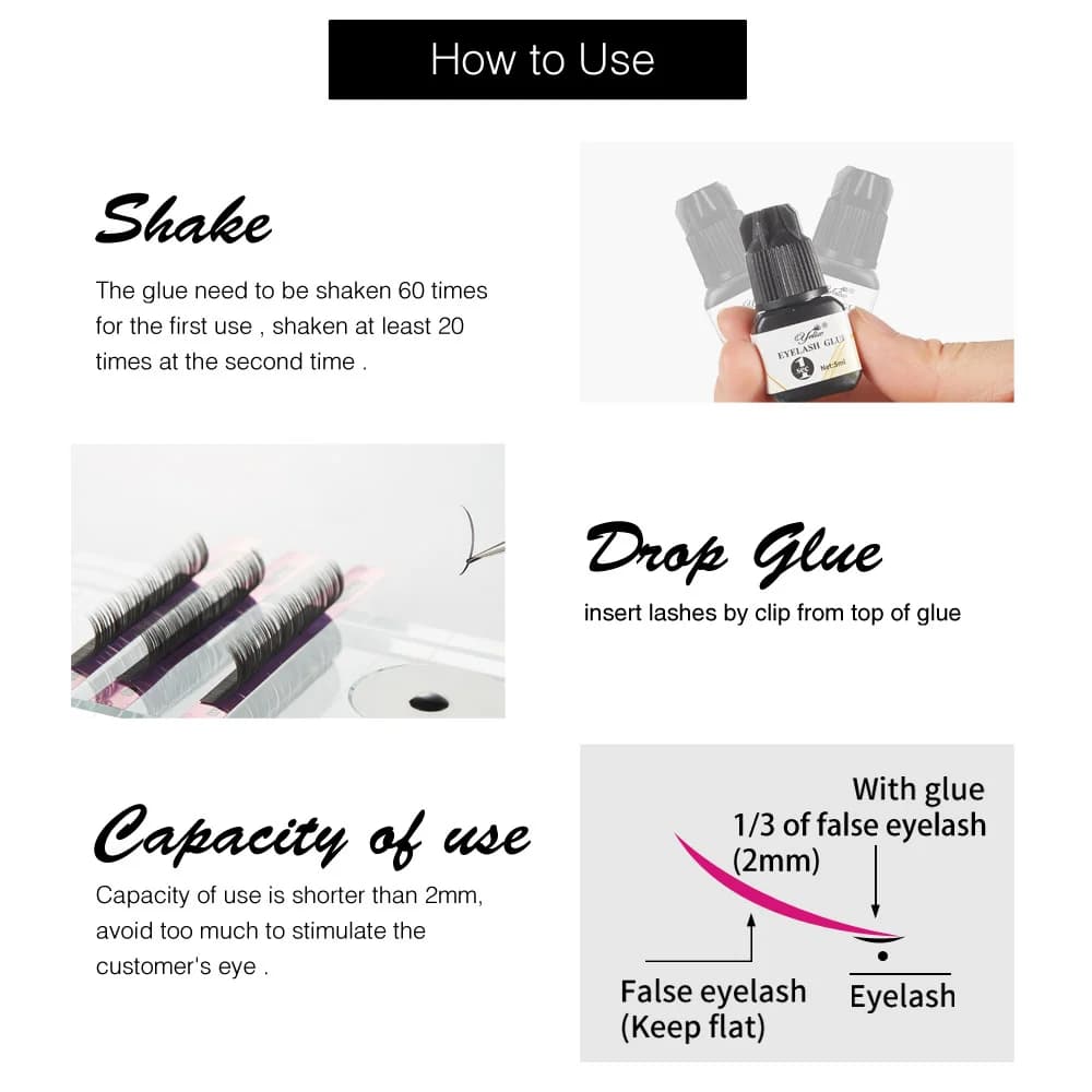 Gam Sambung Bulu Mata Profesional 5ml Pek 3