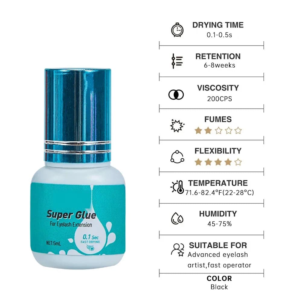 Gam Sambungan Bulu Mata 5ml Cepat Kering Bau Rendah