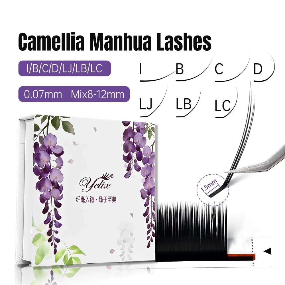 Sambungan Bulu Mata Tabur Camellia Akar Pendek Natural